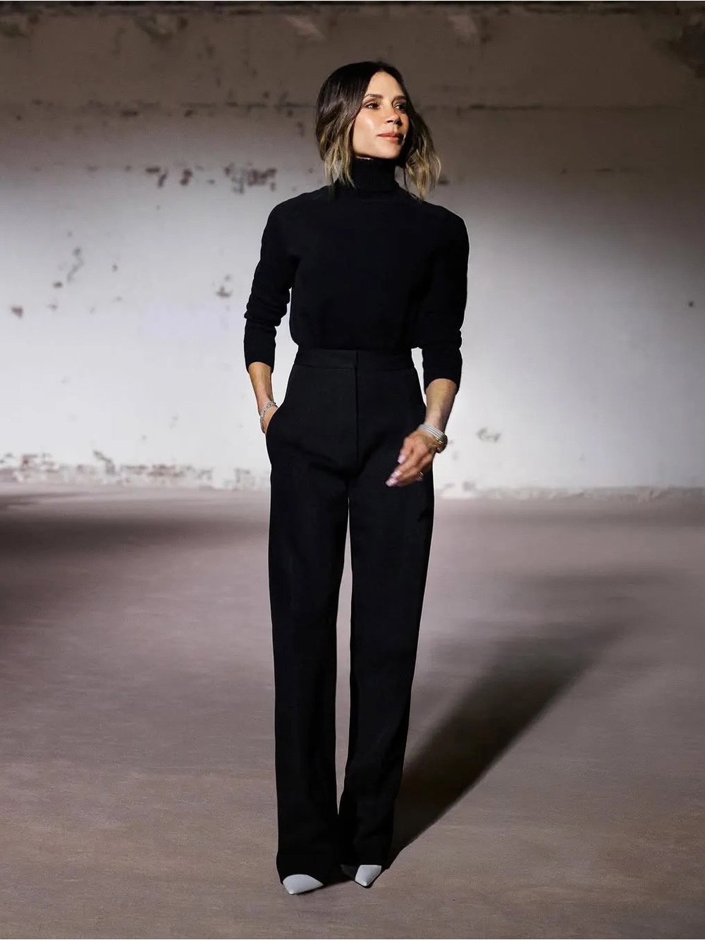 Victoria Beckham Black Wide Leg Trousers NWT $1250 size 8